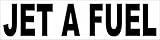 StickerTalk Jet A Fuel Vinyl Sticker, 12 inches by 3 inches