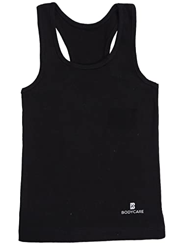 Image of BODYCARE Girl's Super Combed Cotton Spandex Regular Fit Camisole with Slip Soft & Comfortable Skin Friendly Innerwear Vest | Pack of 2