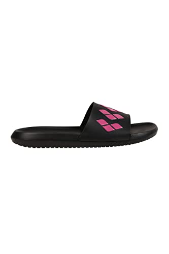 ARENA Urban Slide Sandals Pool Flip Flops, Diamonds Black/Pink, 112