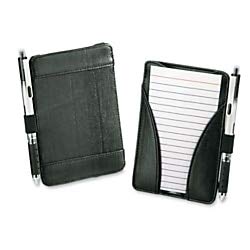 Oxford At-Hand Note Card Case, 3  x 5  Size, Black, Includes 25 Ruled Index Cards (63519)