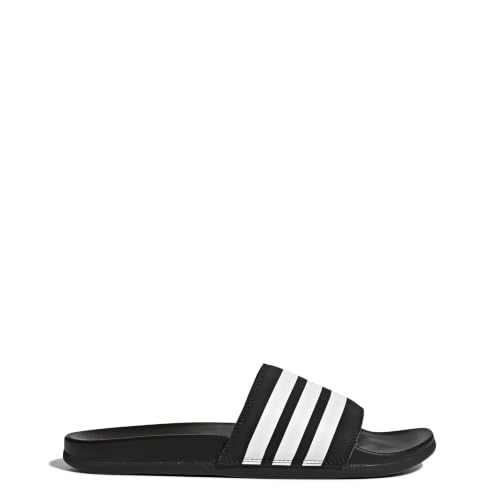 Image of adidas Unisex, Adilette Comfort Slides, Black /White /Black 5, 8, Medium