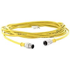 KB 3T-4-SB 3T/S105, Cordset, Str 1/2-20UNF Female 3p to Str 1/2-20UNF Male 3p, 3x22AWG 4m, PVC YEL, U2412-11