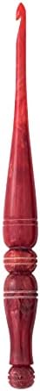 Ommi Ergonomic Handle Crochet Hooks | Handcrafted 7 Crochet Hook | Knitting Needle, Craft Yarn Weave | Best Gift! (Red, 5 mm)