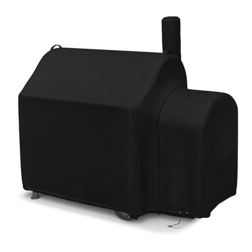 Grill Cover for Oklahoma Joe's Highland Reverse Flow Smoker, Heavy Duty Waterproof UV Resistant Oklahoma Joe's Highland Reverse Flow Grills Cover, Outdoor Dustproof Grill Cover