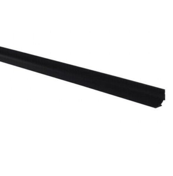 2.44M (8ft) Length Elegant PVC Scotia Trim - Versatile Moulding for Edging & Décor - Black & White, PVC Scotia Trim, Black/White, 12.5mm/25mm/50mm TMW Profiles (12.5mm Scotia Black -2.44M)
