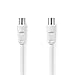 Produktbild Nedis Koaxial Kabel | IEC (Coax) Stecker | IEC (Coax) Buchse | Vernickelt | 75 Ohm | Doppelt geschirmt | 2.00 m | rund | PVC | Weiss | Plastikbeutel