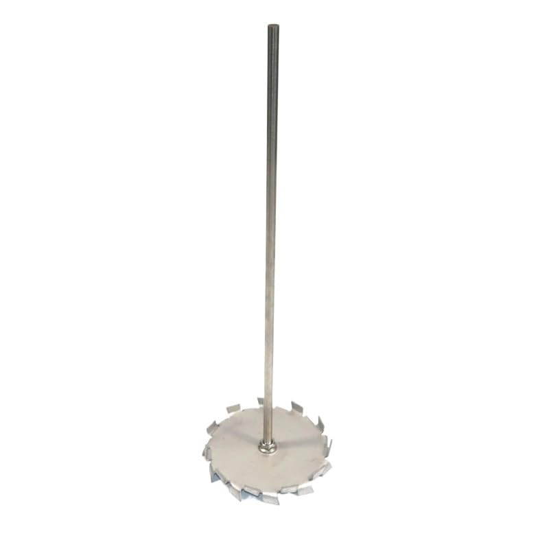 1 Set Lab 304 Stainless Steel Sawtooth Disc Stirrer Dispersive Disc Agitator with Stirring Rod(40mm Disk with Rod)