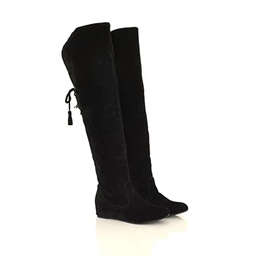 Bottes de neige chaudes pour femmes en grande taille avec talon plat