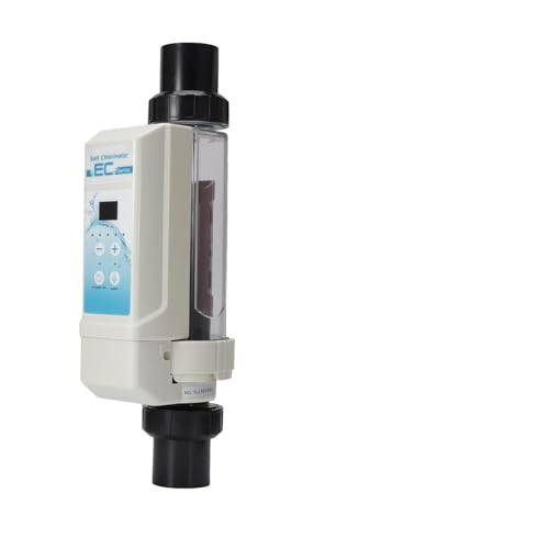 Automatic Pool Chlorinator with LED Control Panel, Saltwater System for Swimming Pools &amp; Hot Tubs, 8g-20g/h Output, Self-Cleaning, Efficient Chlorination Solution.