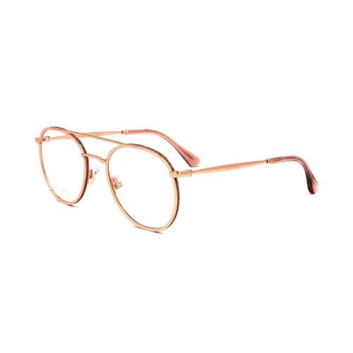 JIMMY CHOO Unisex Gold Tone Round Eyeglass Frames JC2300EYR0051