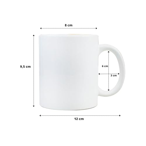 CANECA DE PORCELANA BRANCA PARA SUBLIMAÇÃO 325 ML