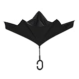 ShedRain Reversible Stick Black Umbrella, 1 EA