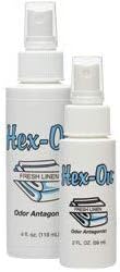Hex-On - Desodorizador antagonista de olor, botella de 2 onzas, aroma a lino fresco, 12 unidades, 7583