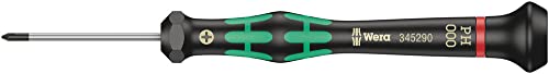 Wera 05345290001 2050 PH Screwdriver for Phillips Screws for Electronic Applications, PH 000 x 40 mm, Black