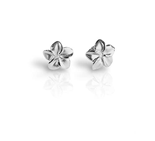 Sterling Silver, Plumeria stud earrings, Plumeria earrings, Plumeria studs, Hawaiian earrings, Rose Gold Plumeria, Flower earring