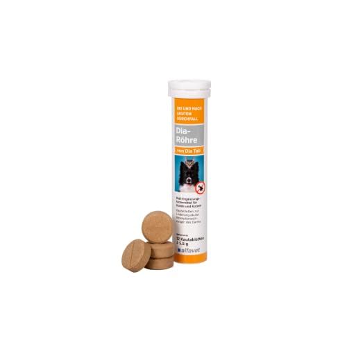 Alfavet Dia Tab® Dia-Röhre | 1 x 12 à 5,5 g | Diät-Ergänzungsfuttermittel für Hunde und Katzen