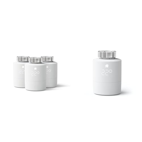 tado° Cabezal Termostático Inteligente Pack de 3 – Accesorio Control de calefacción & Cabezal Termostático Inteligente – Accesorio para Programador de calefacción WiFi
