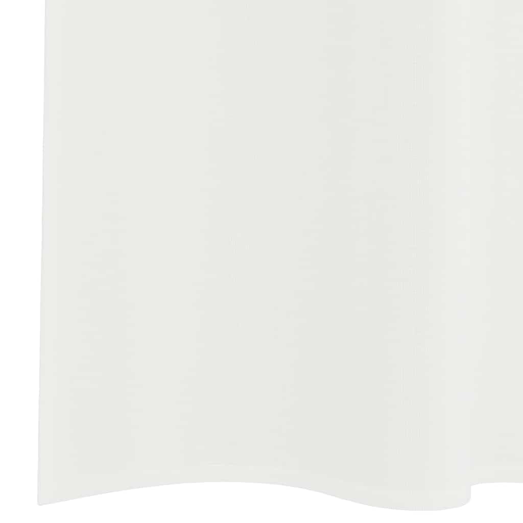 Cortinas de voile blancas, 140 x 225 cm, 2 unidades, con bolsillos para barra, cortinas semitransparentes para salón, dormitorio, cocina, protección visual y protección solar, fáciles de