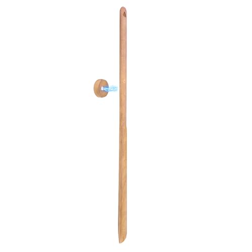 Schuhlöffel Lang 75cm aus Buchenholz mit Magnet - Extra Lang Schuhanzieher Natur/Walnussholzfarbe Holz Schuhlöffel mit Wandhalterung & Ergonomischer Form (Naturfarben)