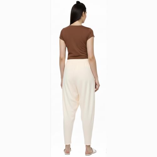 Image of Loose Fit Rayon Dhoti Tulip Pants for Women Patiala Salwar Bottom Wear Harem Pants, Waist Free Size (28 Inch to 42 Inch)