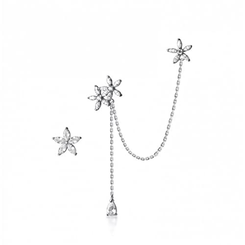 Boucles d'oreilles à clips fleurs douces pour femmes sans perçage style élégant