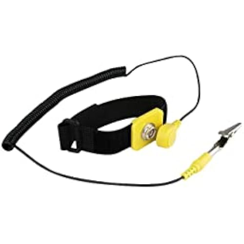 Rosewill Anti Static Wrist Strap Band, ESD Strap Anti Shock Wristband Bracelet with Grounding Wire Alligator Clip, Detachable Extra Long Cord (Packaging May Vary) - RTK-002