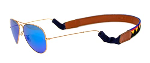 Image of Leather Hand-Stitched Needlepoint Sunglass Strap Retainer