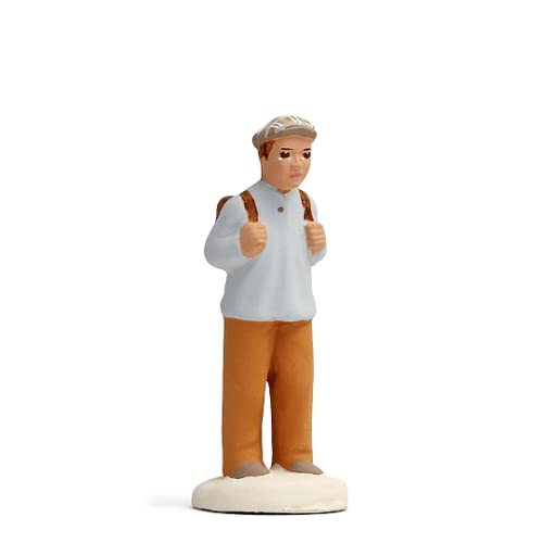 Santon de Provence Arterra écolier au cartable pour décor de village de Noël