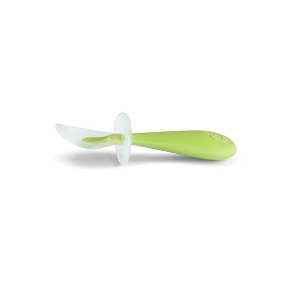 Munchkin Gentle Scoop Trainingslöffel aus Silikon, Blau und Grün – Bild 5