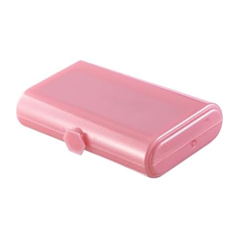 JerryXingjy Cosmetic Display Cases, Makeup storage box with mirror, Snap-Tight Lid, Ideal for Quick Touch Ups On The Go pink, 8" x 1.9" x 4.9" Cover