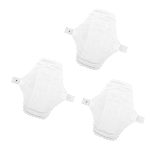 LOLIPPYY 3 piezas Compresas Menstruales Reutilizables de Algodón Orgánico con Botón Almohadillas Lavables y Seguras para Mujer Protección Ecológica sin Químicos