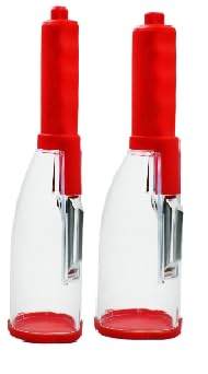 ImegaZ - Vegetable and Fruit Peeler for Kitchen with Peel Off Storage Container Multicolor Pack of 2