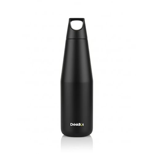 Image of Myst 1080ml 1 Litre Insulated Steel Water Bottle | 316 Marine Grade Stainless Steel | Vacuum Hot & Cold 24H /12H | Leakproof Matte Steel Water Bottle for Office, Gym & Travel (Black)