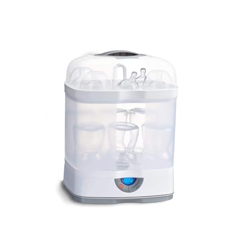 Image of Chicco 3 in1 Steam Sterilizer | Microwave Safe | Sterilizes upto 6 Bottles | Kills 99.9% Of Germs | 24hrs Sterilization in 5 Mins | Auto Switch Off |Portable & Travel Friendly | 2 Years Warranty Cover