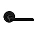 Bravura Hardware 939 Charlotte Lever Dummy Lockset with Modern Round Trim Reversible Adjustable Door Handle Lever for Closet/Pantry, Matte Black