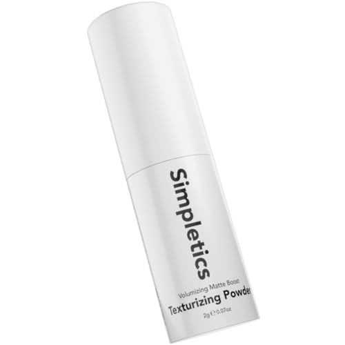 Simpletics Texturizing Powder - All Natural, 4 Ingredient Nourishing Formula with Rice Starch - Chemical Free - Gives Volumized, Texturized, Matte Finish to Men & Women