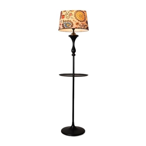 Lampadaire rustique avec plateau métallique robuste pour bureau