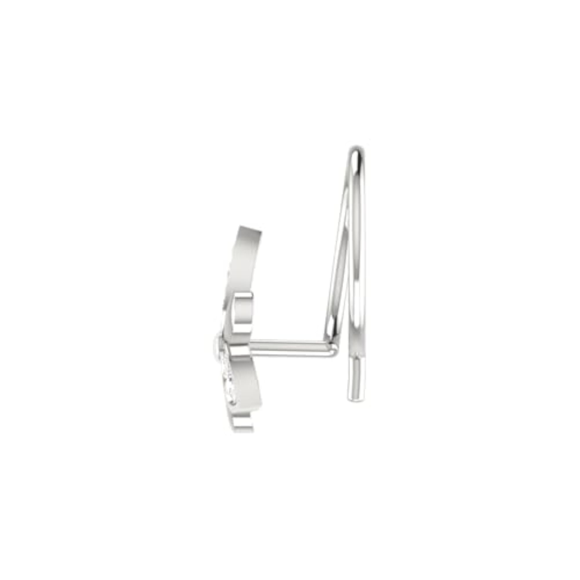 Women's 14Kt White Gold Stud Nosering, Stylish