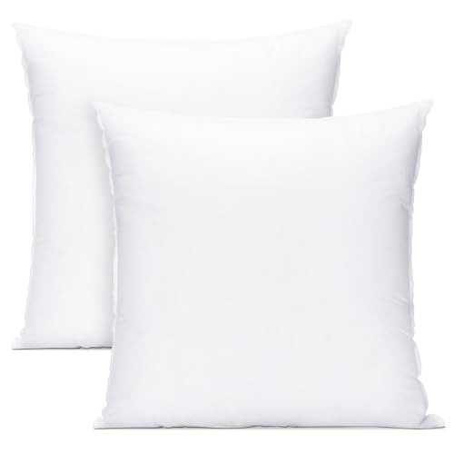 Ohok BZX-WFB Pack Of 2 Throw Pillow Inserts 16X16 Inch Square Cushion Inner Soft Fluffy Plump Stuffer Cushion Pads White Decorative Pillow Inserts thumb #1