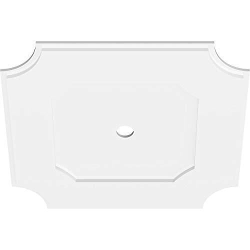 Image of Ekena Millwork CMP28LE-02000 Locke Architectural Grade PVC Contemporary Urethane Ceiling Medallions 28 inchOD x 2 inchID x 16 3 /4 inchC x 1 inchP