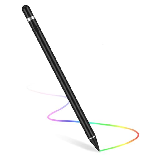 Image of MIXOO Active Stylus Pen for Android Tablet, Digital Pen Active Pencil Fine Point Compatible with iPhone, iPad, Android, Tablets & All Touch Screens - No Palm Rejection (Black)