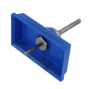 Neilsen 1 Count SDS-Plus Electricians Double Box Cutter, 79x142mm, Electrical Back Box Cutter, Drill Bit, Blue, 79 millimeters
