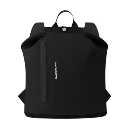 F Fityle Mochila de Playa, Mochila para Equipo de natación con Compartimentos para artículos húmedos y Secos, Bolsa de Lona Deportiva para Traje de baño y, Negro