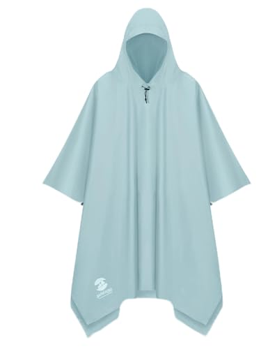 Image of SaphiRose Hooded Rain Poncho Waterproof Raincoat Jacket for Men Women Adults