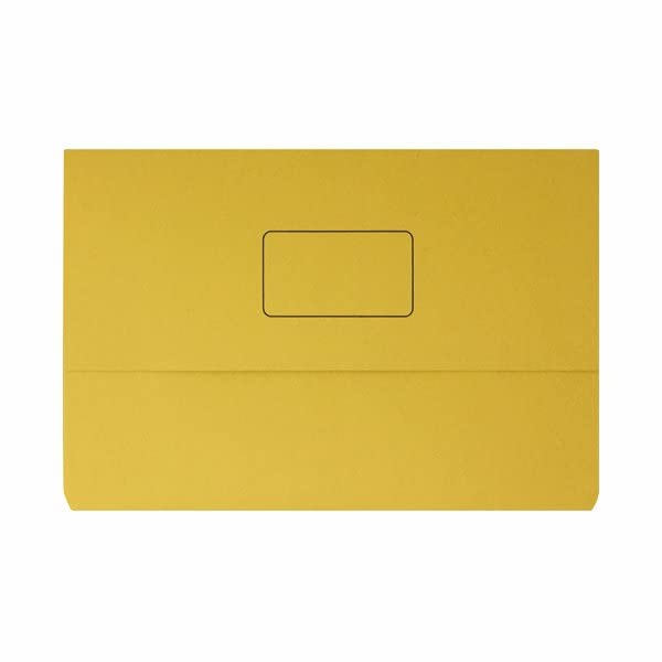 White Box 220gsm Foolscap Document Wallet - Yellow - Image 3