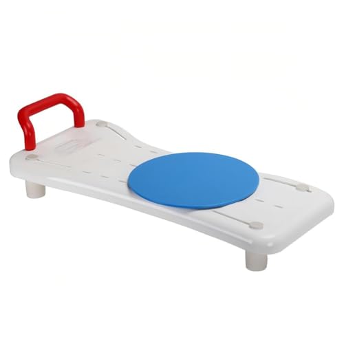 Panel de asiento de bañera, banco de ducha portátil con asiento giratorio de 360°, se adapta a bañeras de 41-62 cm de ancho, ideal para sentarse de forma segura en la ducha o el baño
