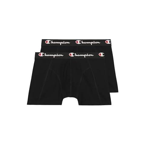 Champion Men's Black Boxer Briefs 2 Pack Cover