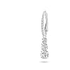 Swarovski Stilla Attract Trilogy Drop Pierced Earrings with White Crystals on a Rhodium Plated Setting with Hinged Closure #2