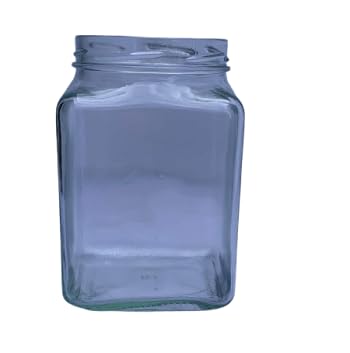 Tarros cuadrados de vidrio de alta calidad, 1 x 1 litro, tarros de vidrio transparentes herméticos para mermelada, yogur, encurtidos, miel