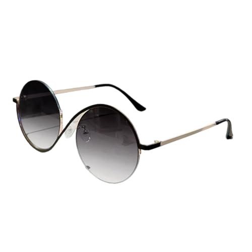 Lunettes de soleil rondes pour femme avec verres dégradés anti-UV
